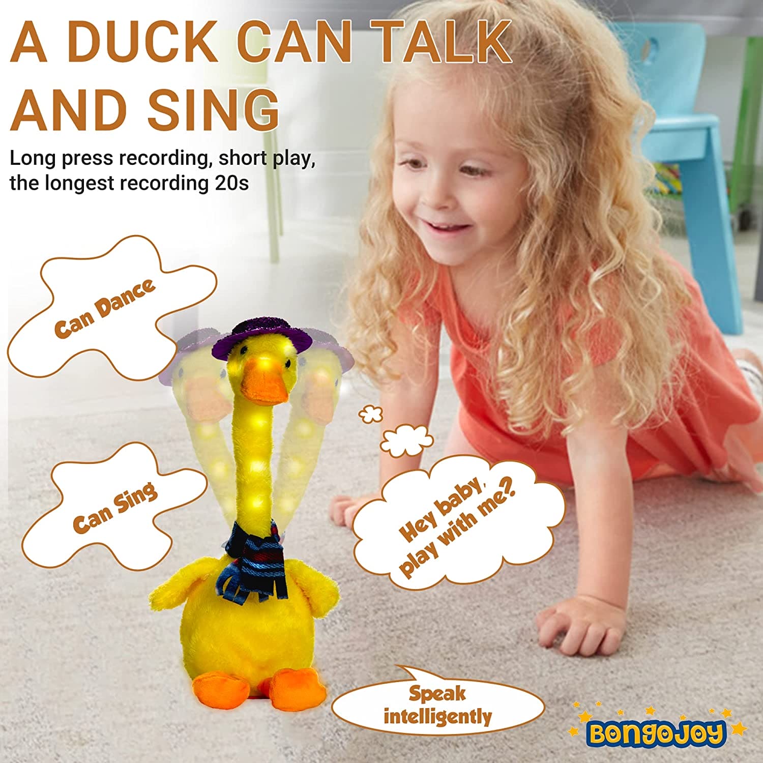 Lovely Talking Toy Dancing Duck, Electronic Dancing Ducks with Funny Clothes, Duck Plush Toy, Luminous Recording Learning to Speak Twisting Kid Toy, Speak Talk Sound Record Repeat Toy, Kids Education Toy Lovely Talking Toy Dancing Duck, Electronic Dancing Ducks with Funny Clothes, Duck Plush Toy, Luminous Recording Learning to Speak Twisting Kid Toy, Speak Talk Sound Record Repeat Toy, Kids Education Toy